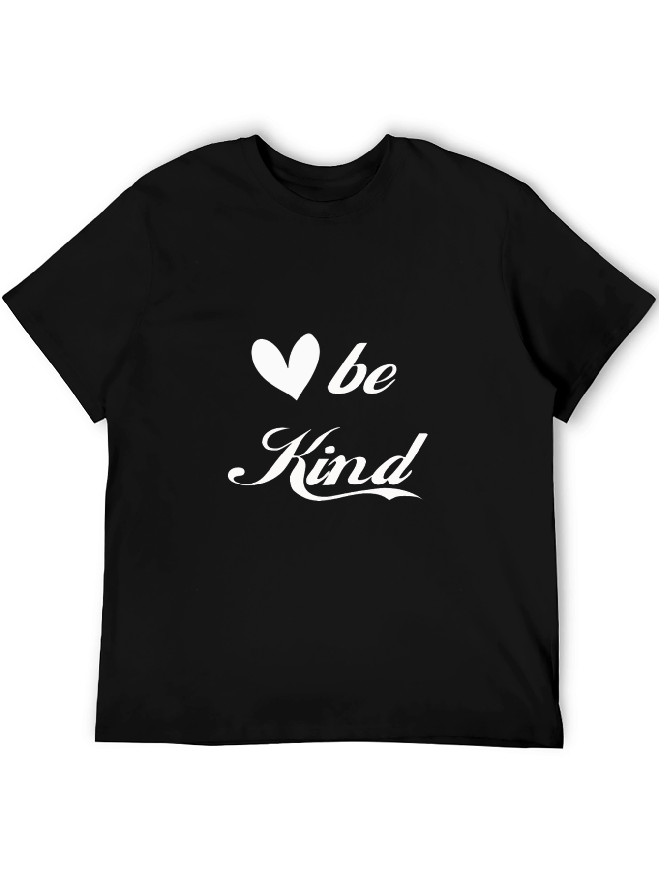 Be Kind Graphic Tee - Heart Design Black Shirt