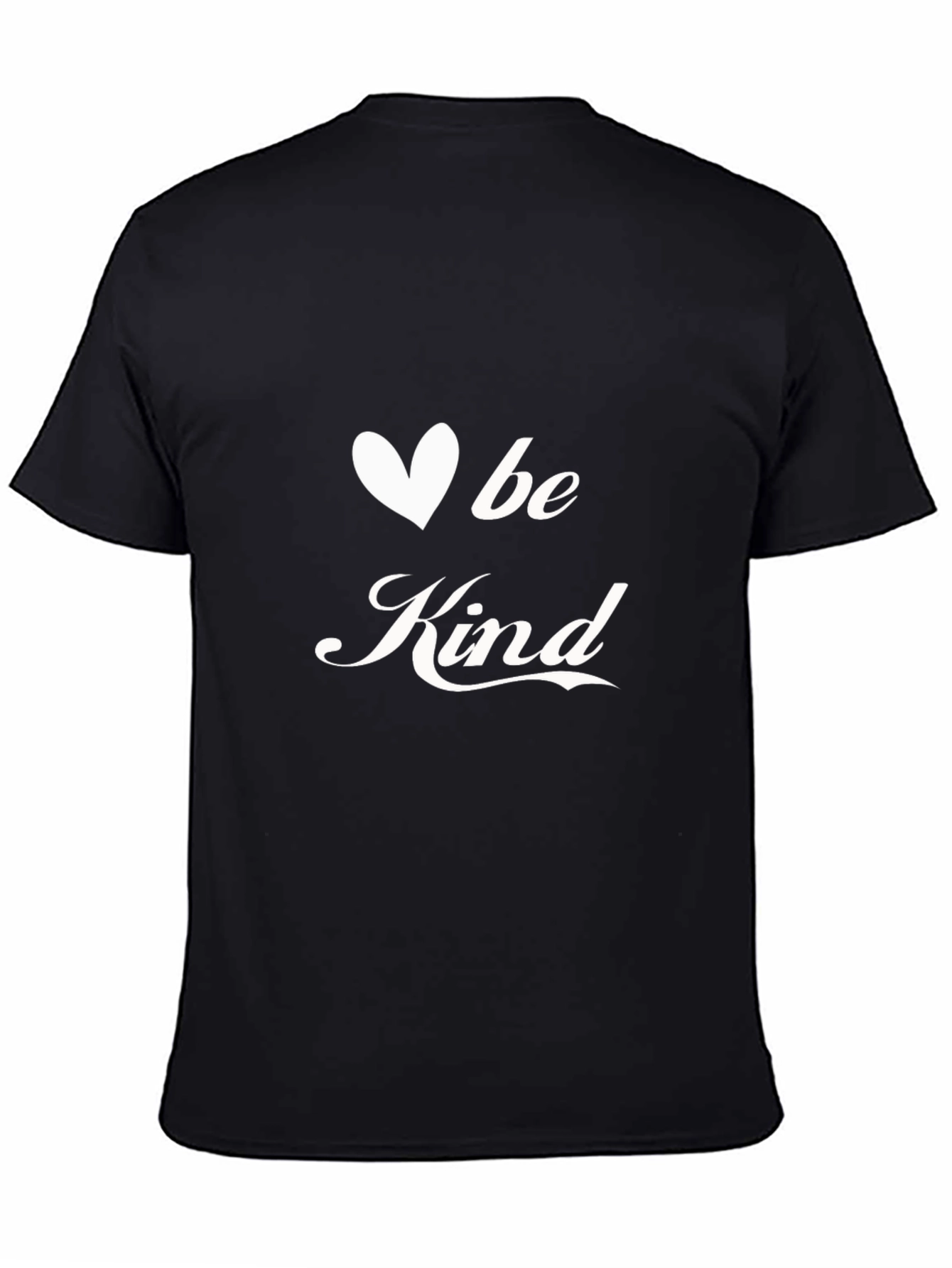 Be Kind Graphic Tee - Heart Design Black Shirt