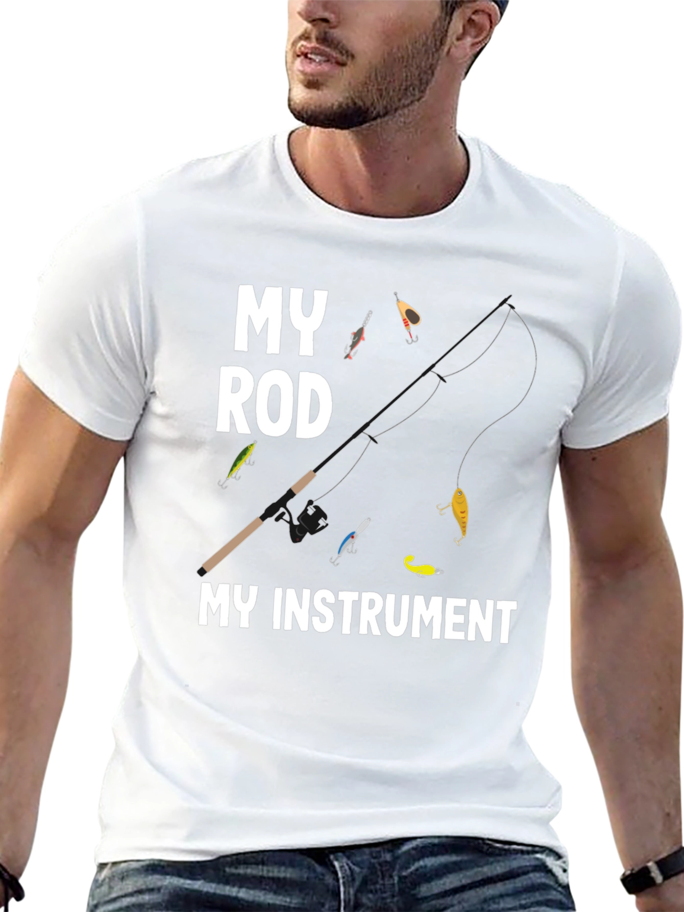 My Rod My Instrument T-Shirt Fishing Angler Tee