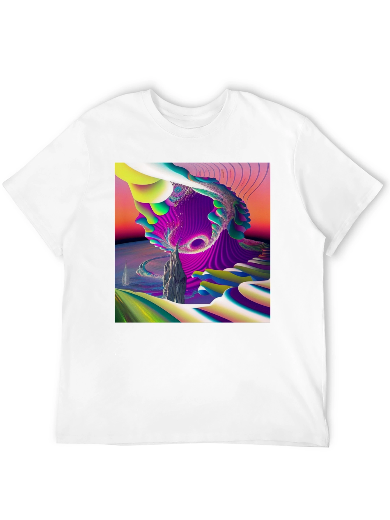 Abstract Art Tee - Vibrant Graphic Print T-Shirt