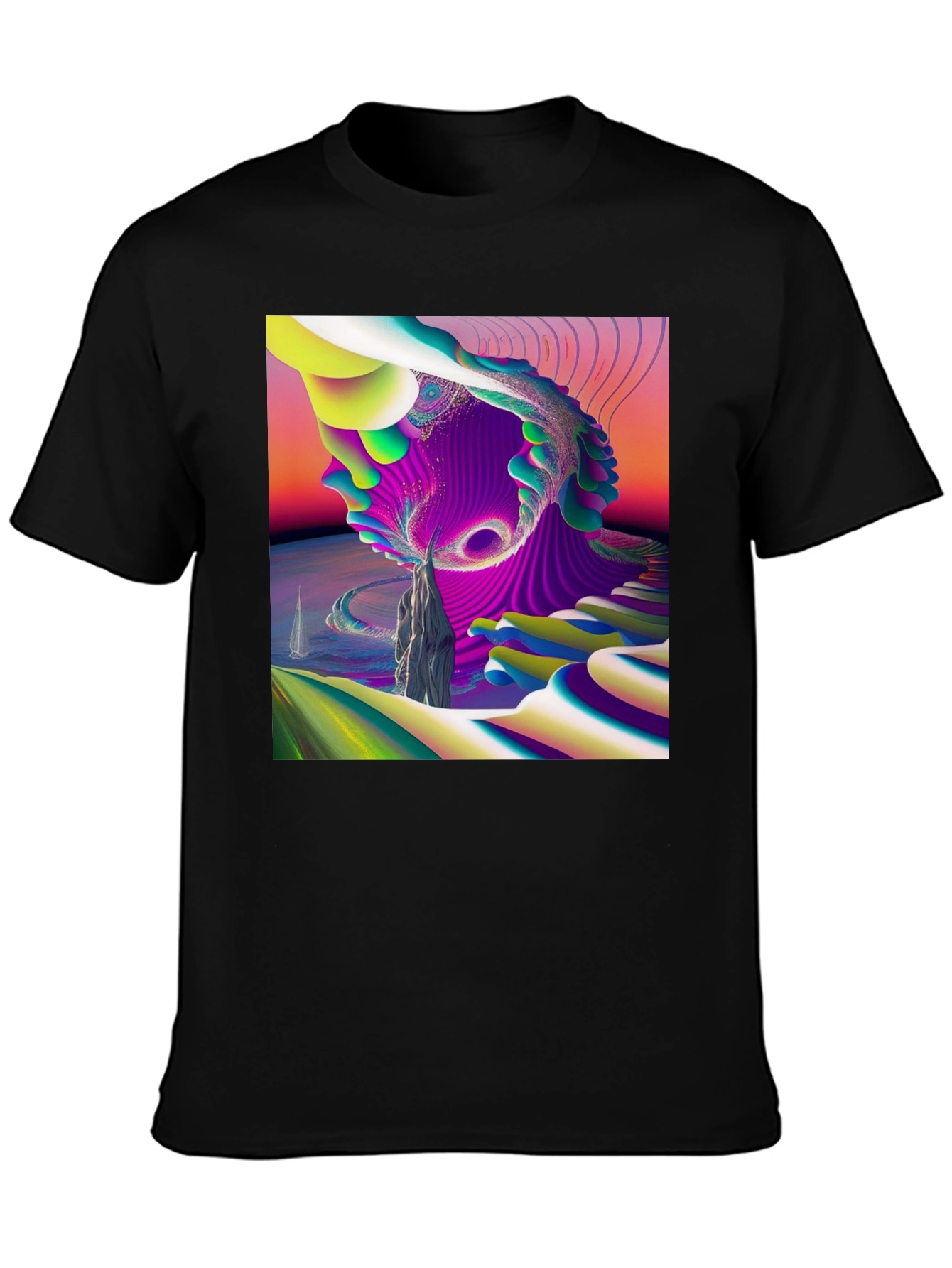 Abstract Art Tee - Vibrant Graphic Print T-Shirt