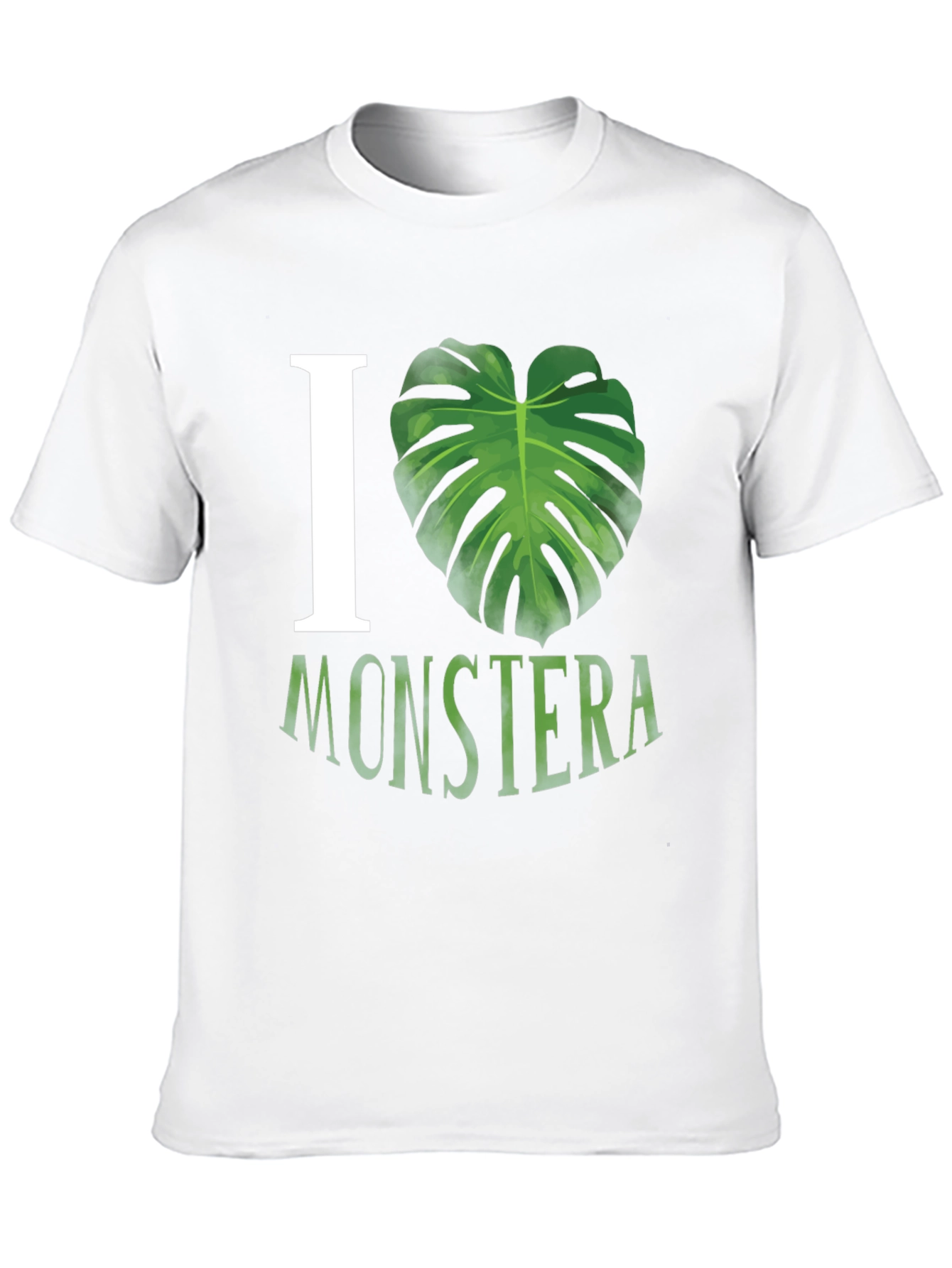 I Love Monstera Black T-Shirt Tropical Plant Tee