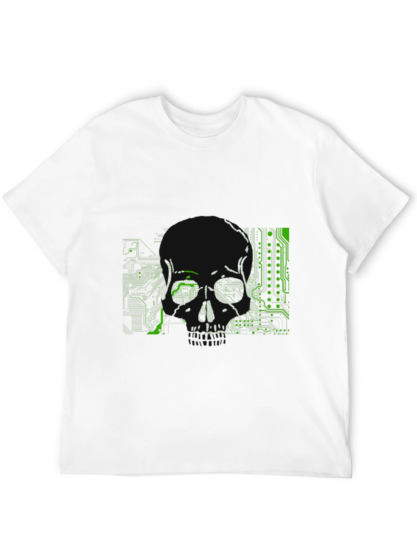 Circuit Board Skull Graphic Tee