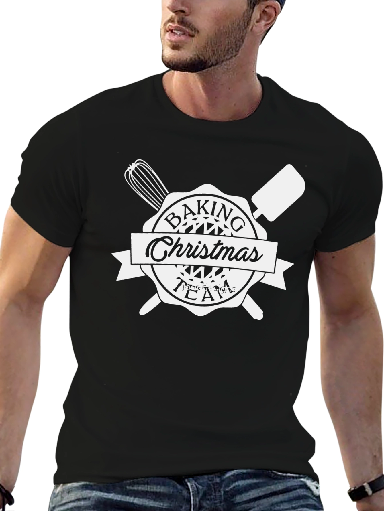 Baking Christmas Team Black T-Shirt