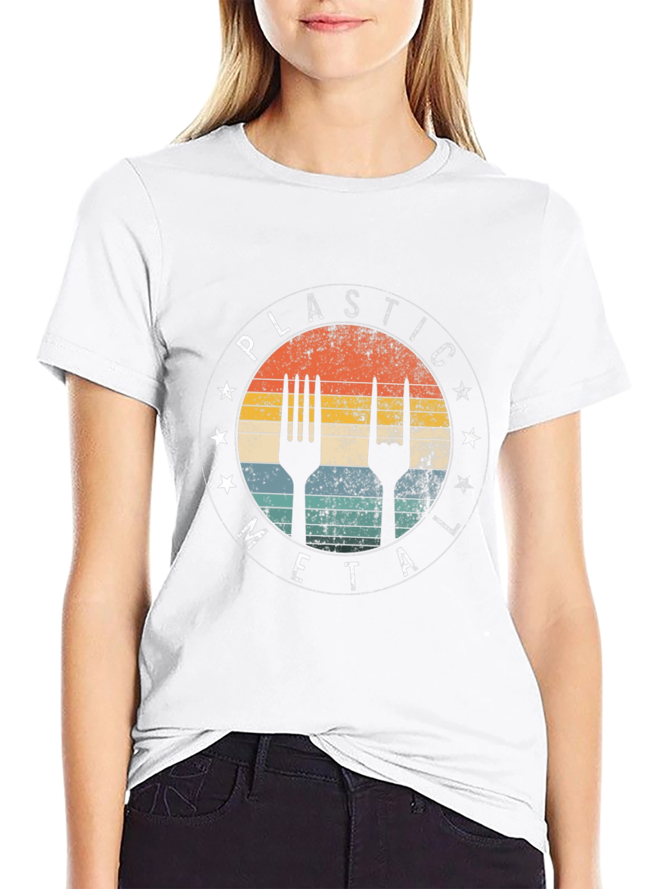 Plastic Metal Graphic Tee - Cool Rocker T-Shirt