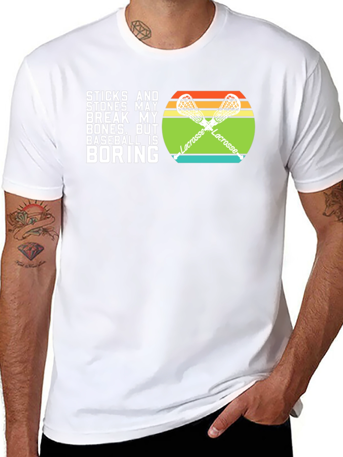 Lacrosse vs Baseball T-Shirt