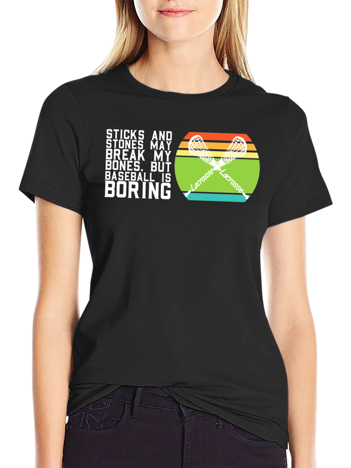 Lacrosse vs Baseball T-Shirt
