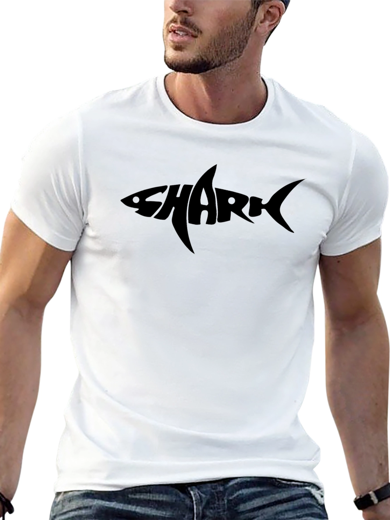 Shark Graphic T-Shirt - Mens Black Tee