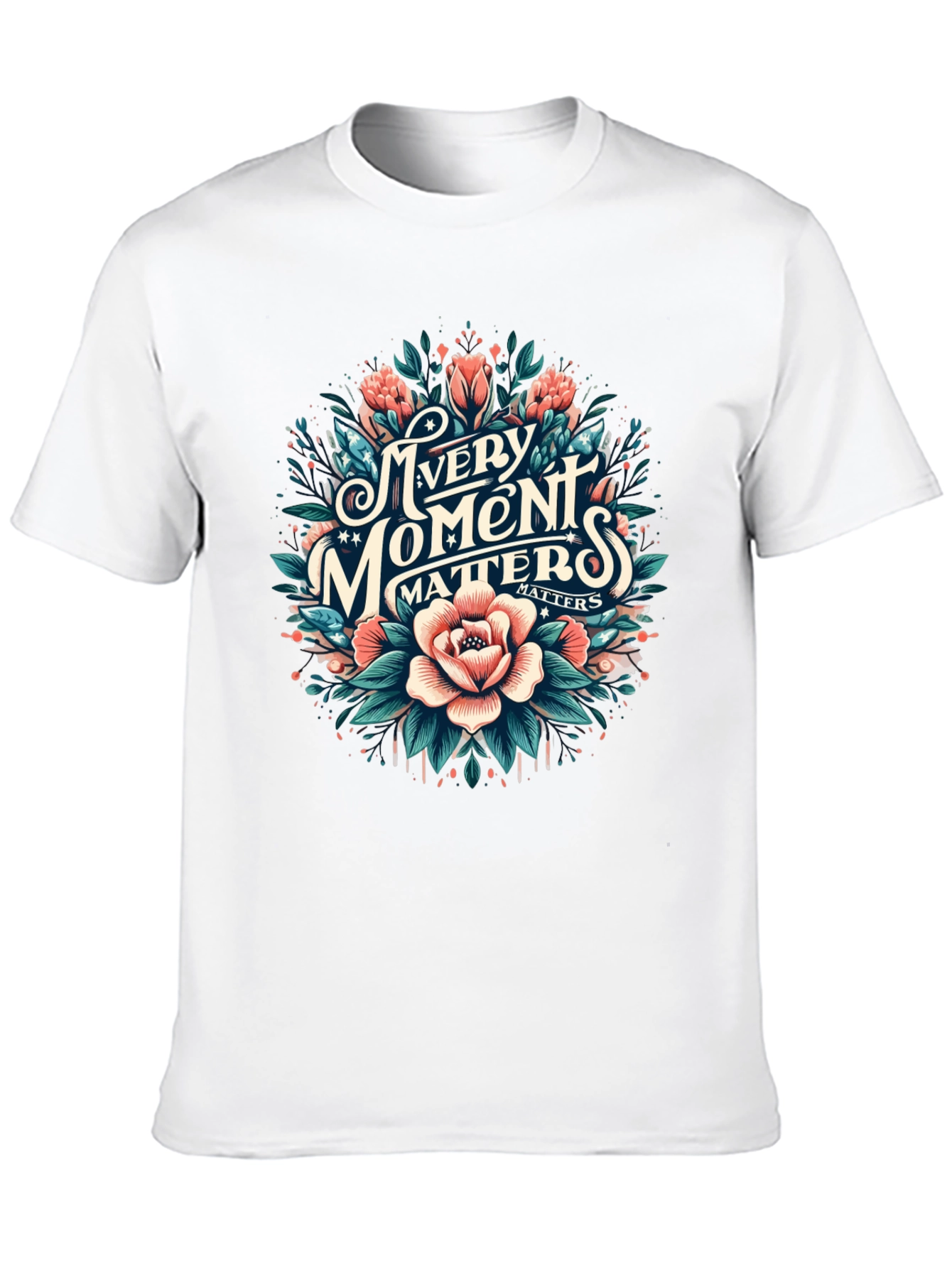 Every Moment Matters Floral Graphic Tee