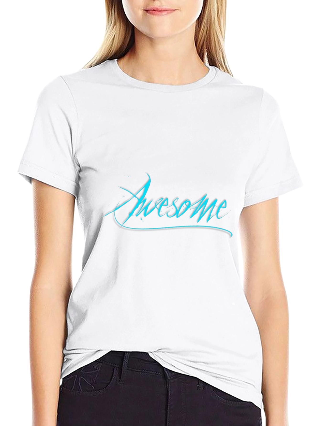 Awesome Graphic Print Black T-Shirt