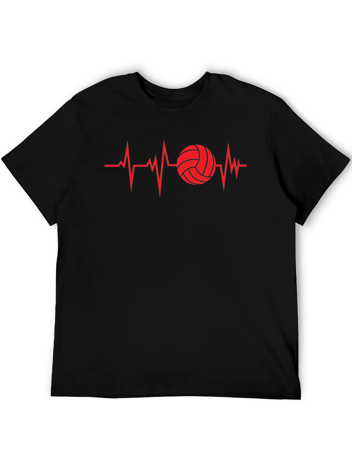 Volleyball Heartbeat Graphic Tee - Sports Fan T-Shirt