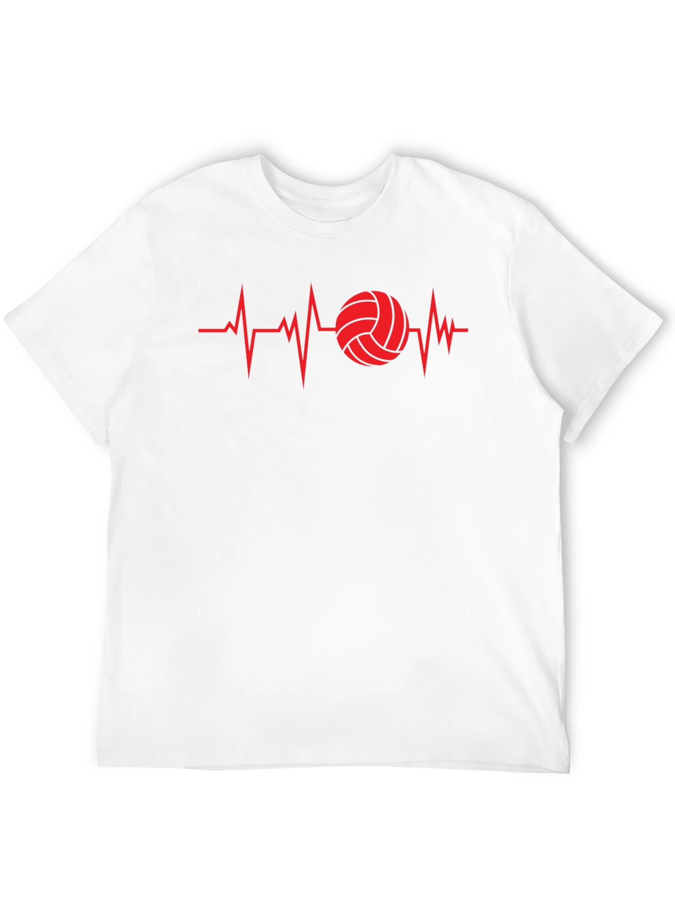 Volleyball Heartbeat Graphic Tee - Sports Fan T-Shirt