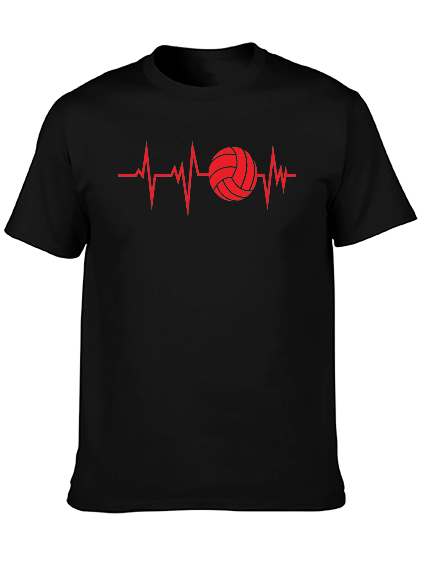 Volleyball Heartbeat Graphic Tee - Sports Fan T-Shirt
