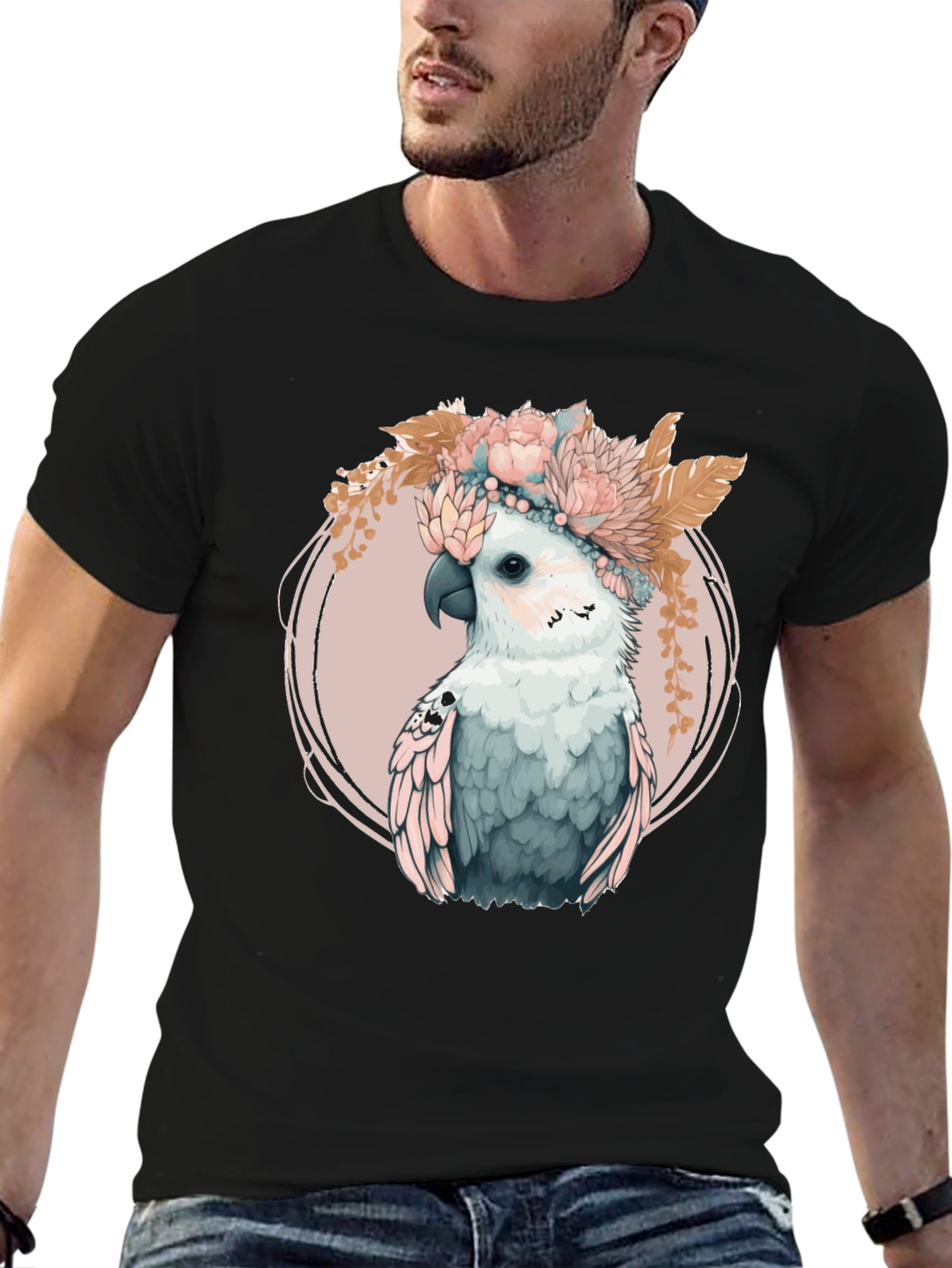 Floral Crown Cockatoo Graphic Tee
