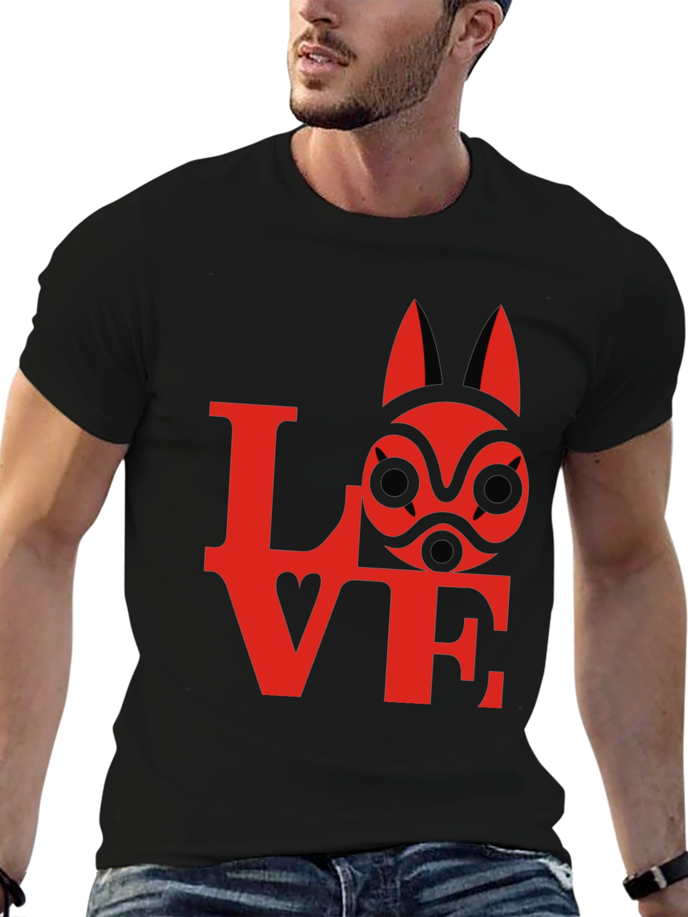 Love Princess Mononoke Kodama Spirit Mask T-Shirt