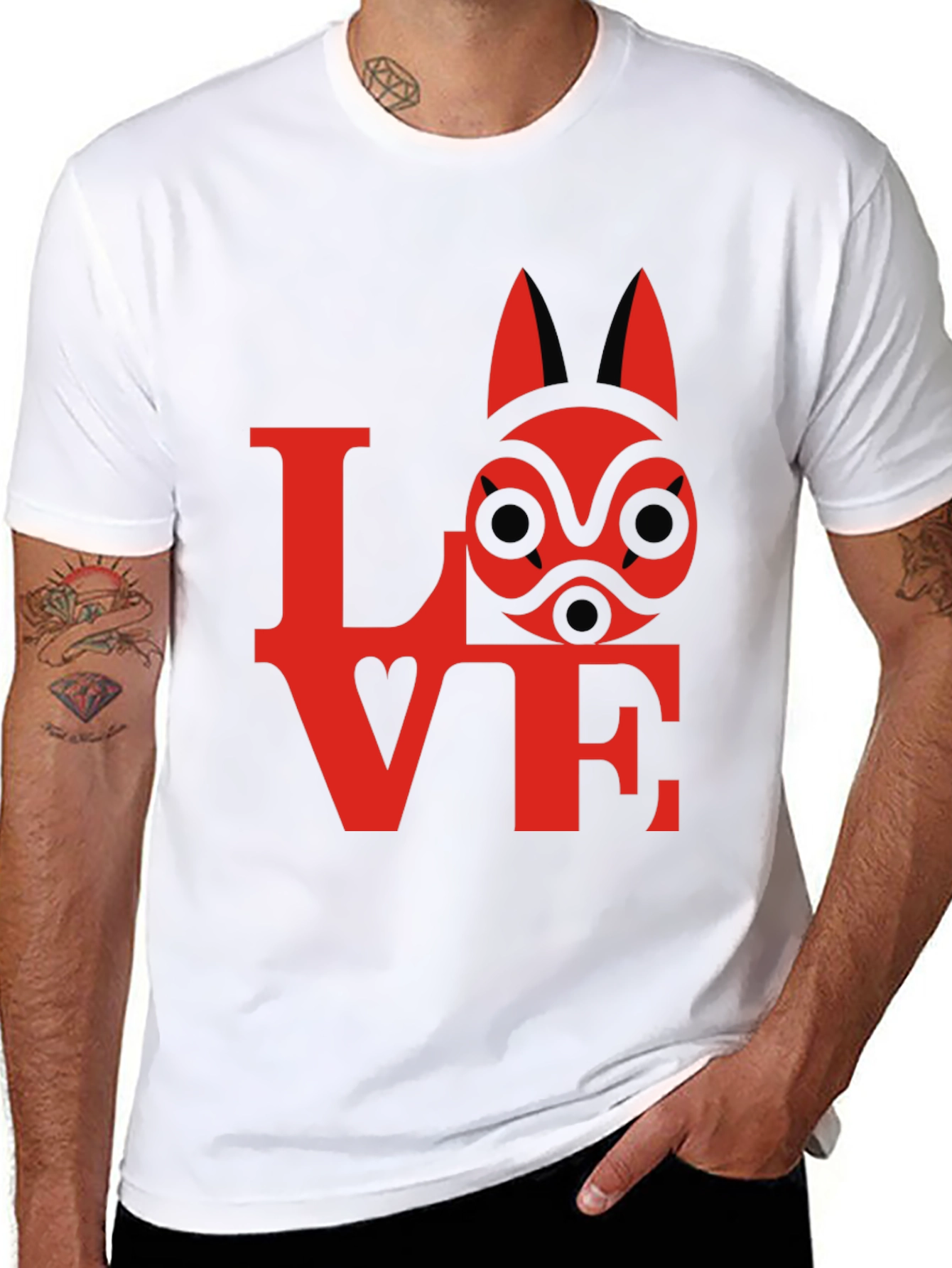 Love Princess Mononoke Kodama Spirit Mask T-Shirt