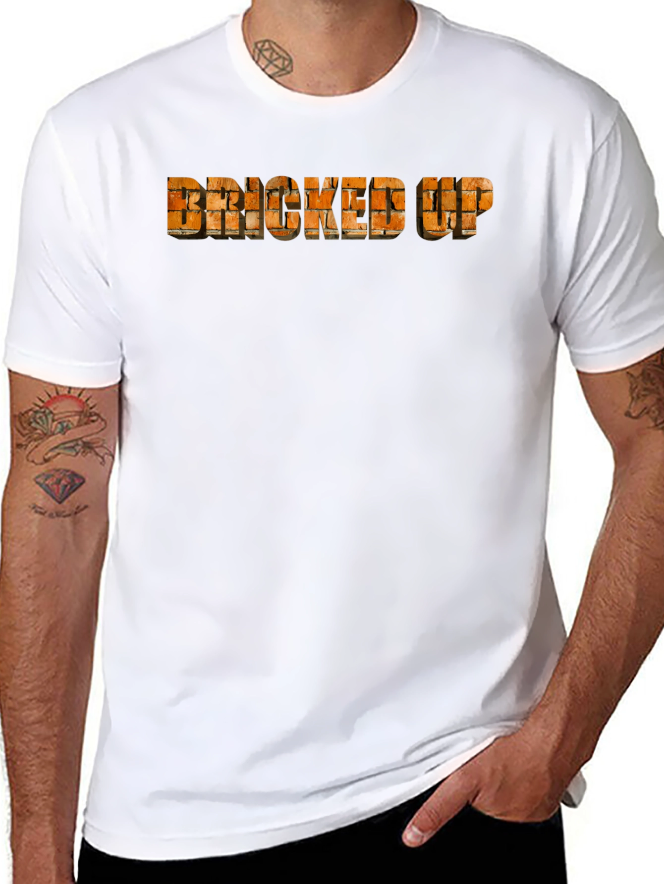 Bricked Up Graphic Tee - Novelty T-Shirt
