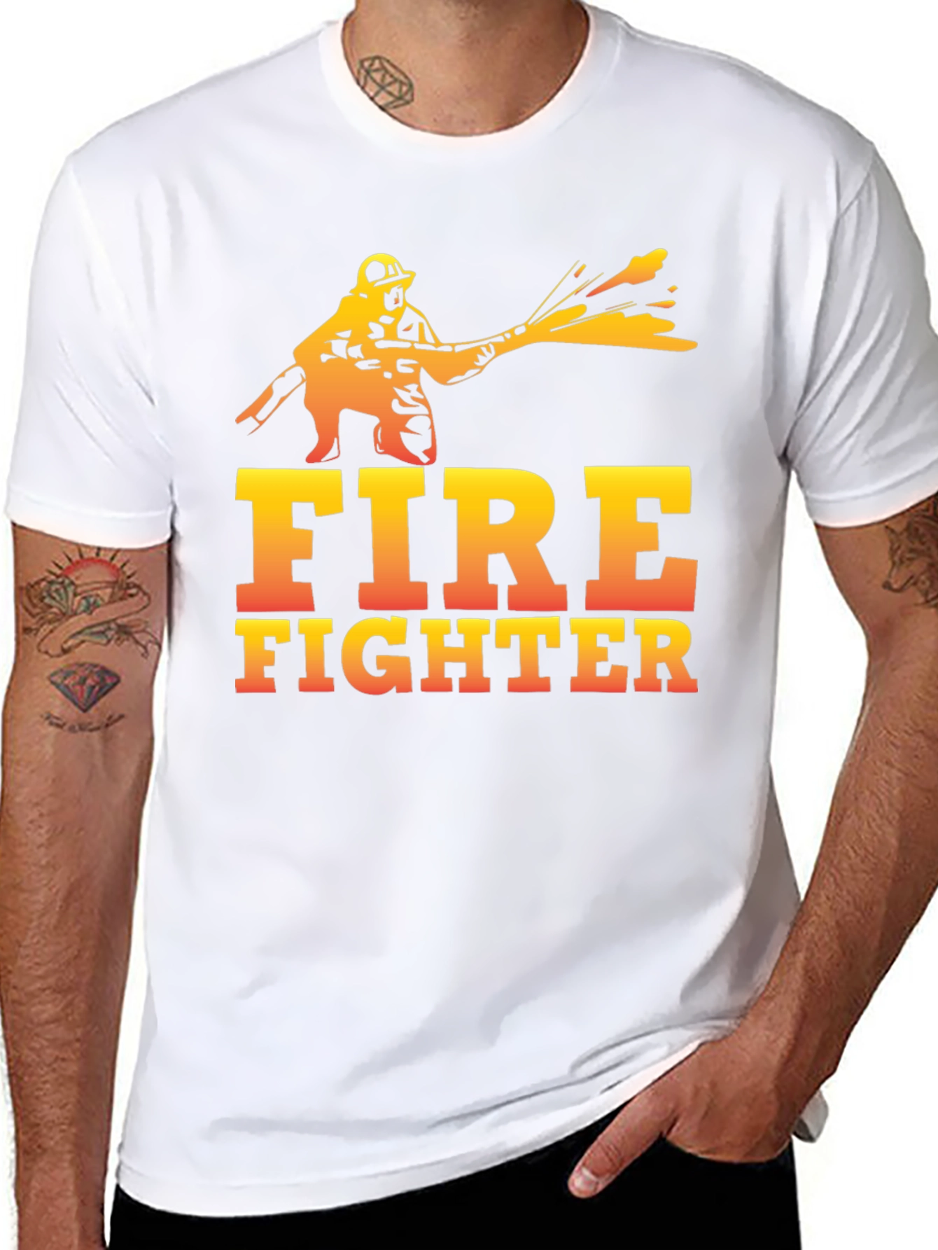 Firefighter Graphic Print Tee - Heroic Design
