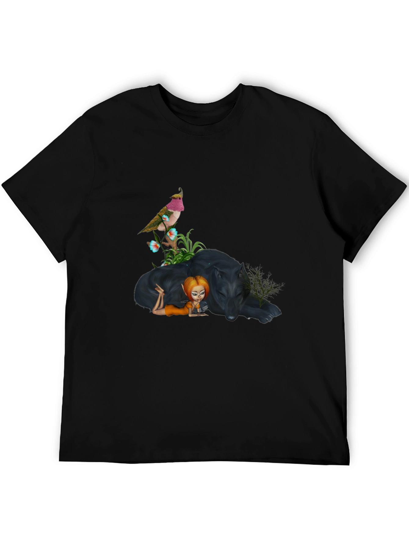 Fantasy Art Black T-Shirt