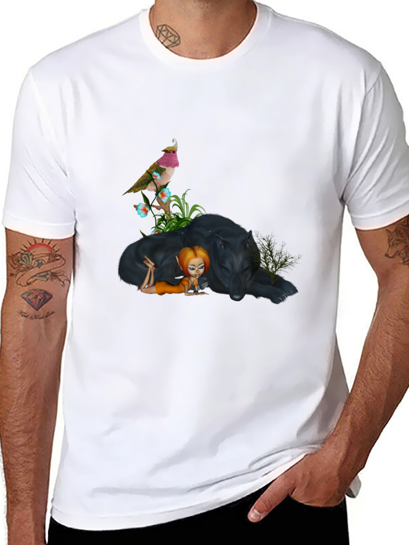 Fantasy Art Black T-Shirt