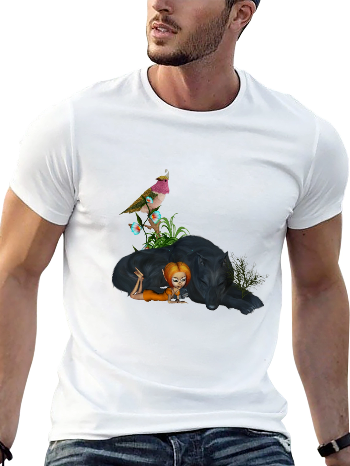 Fantasy Art Black T-Shirt