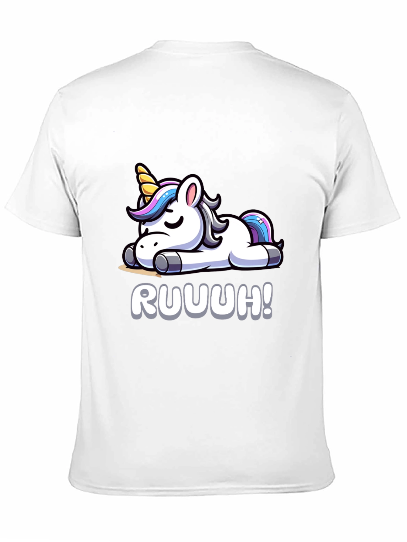 Unicorn Ruuuh! Graphic Black T-Shirt