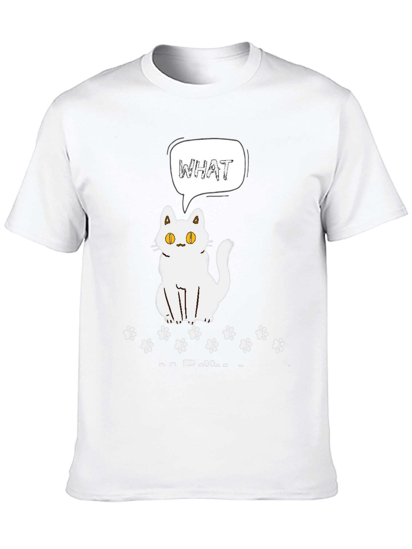 Funny Cat What T-Shirt for Men