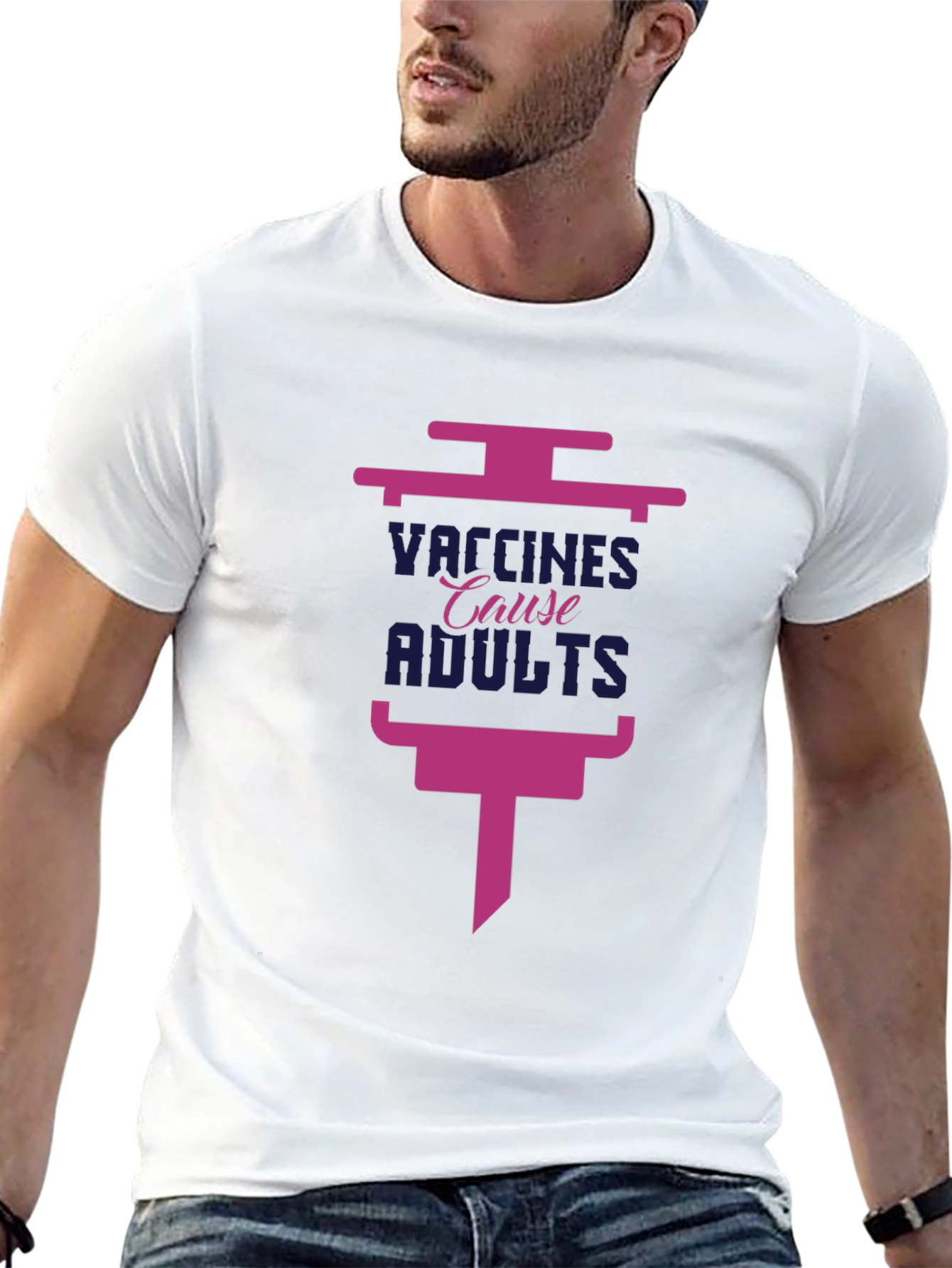 Vaccines Cause Adults Black T-Shirt