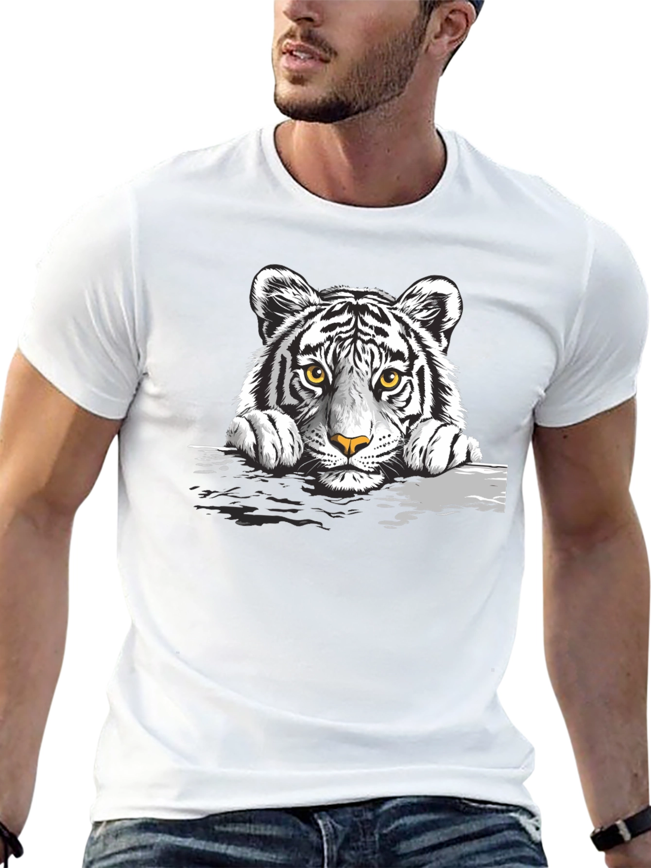 Tiger Graphic Black T-Shirt