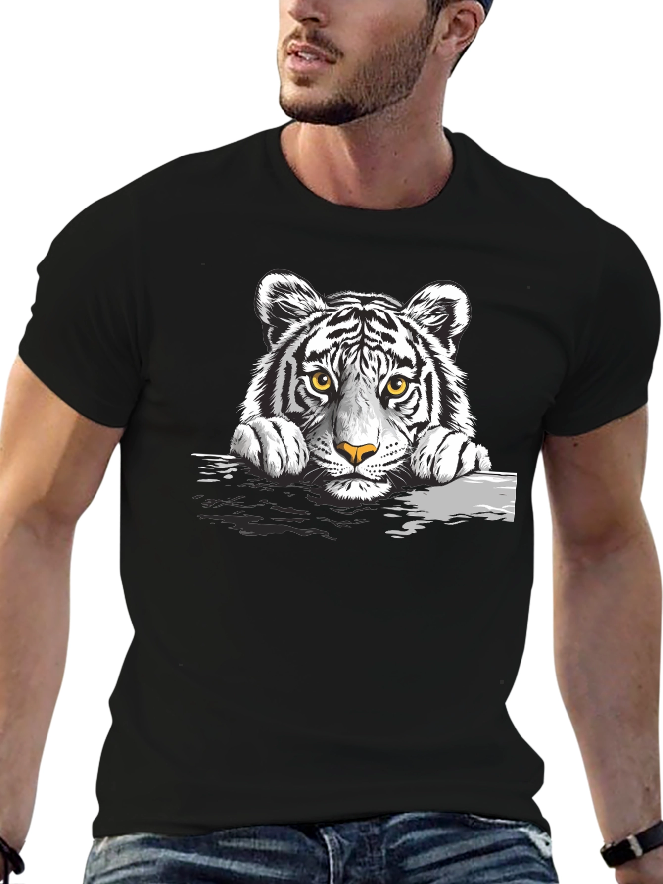Tiger Graphic Black T-Shirt