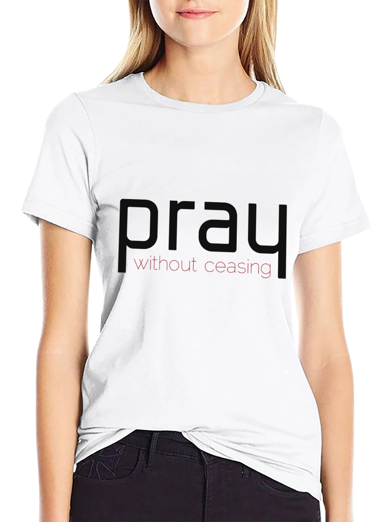 Pray Without Ceasing Black T-Shirt