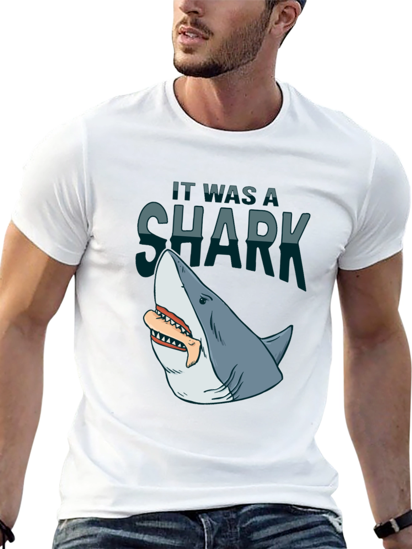 Shark Attack T-Shirt: It Was A Shark! Graphic Tee