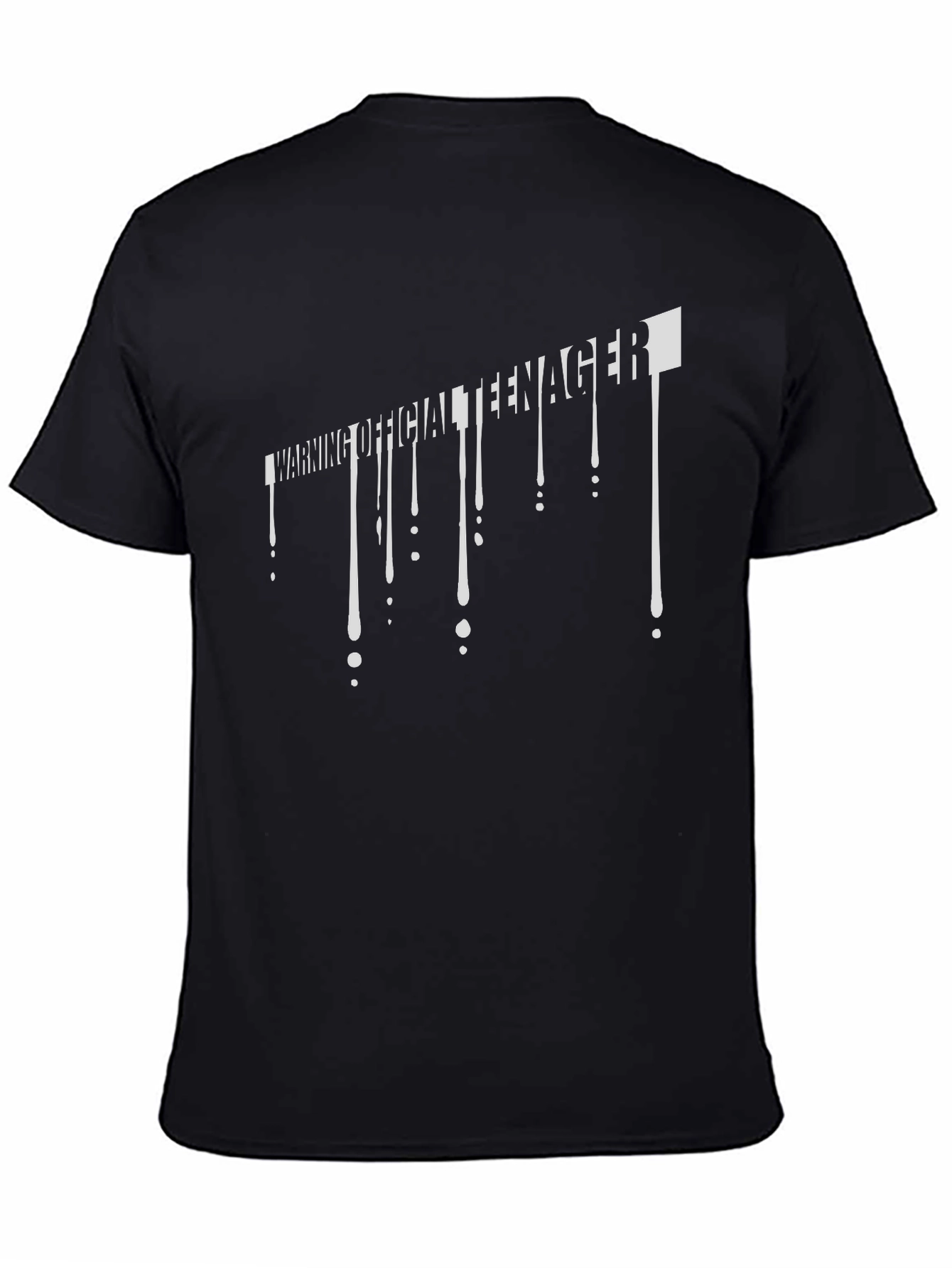 Warning Official Teenager Black Graphic Tee