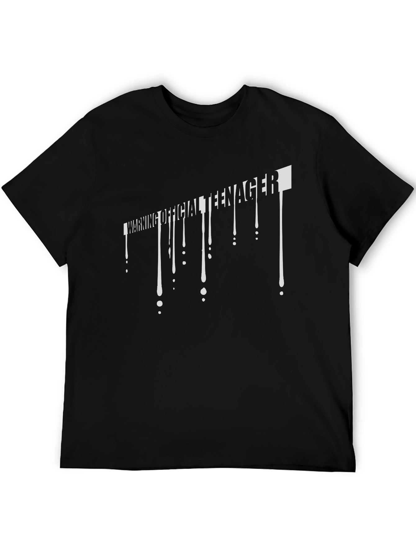 Warning Official Teenager Black Graphic Tee