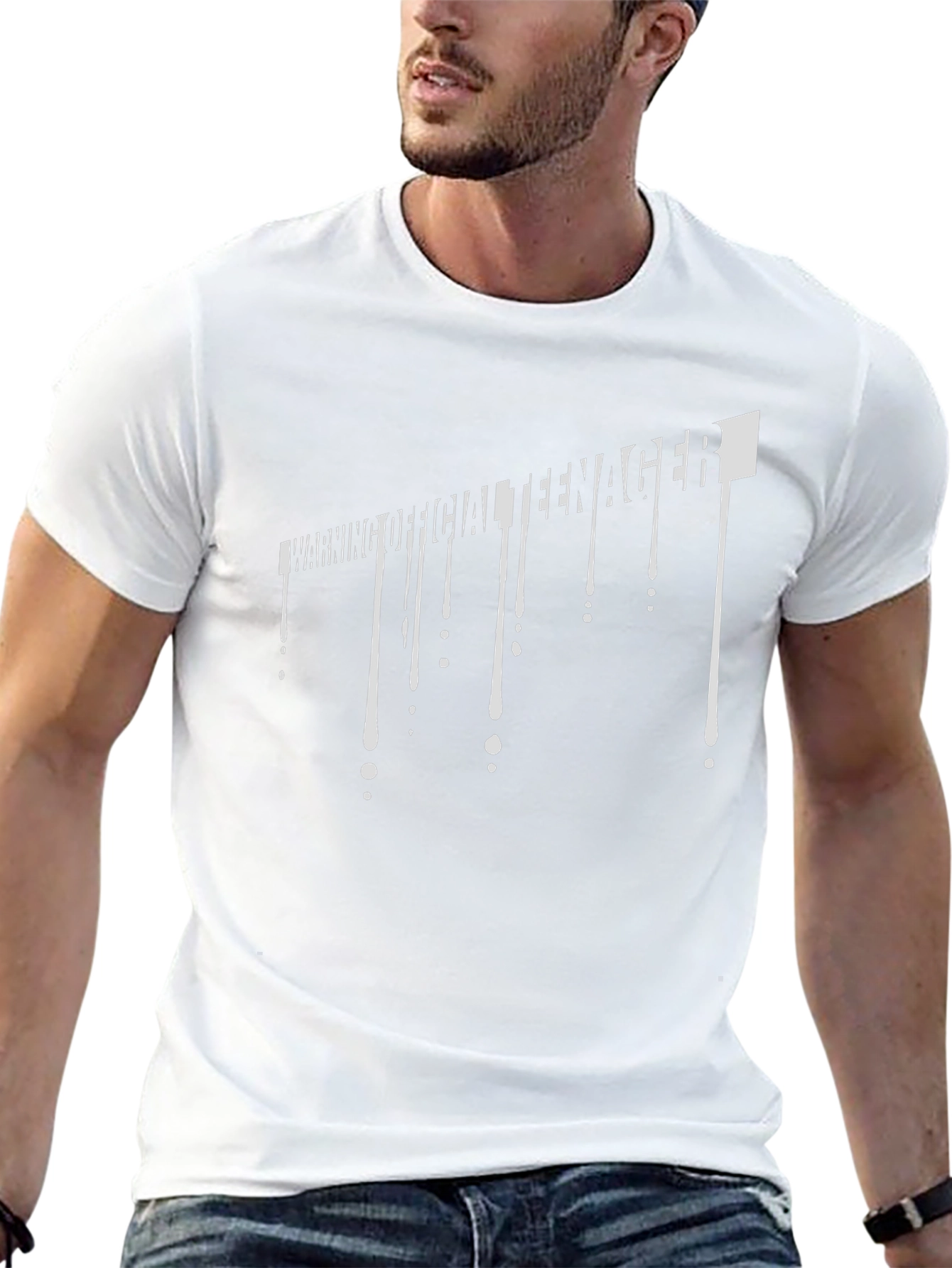 Warning Official Teenager Black Graphic Tee