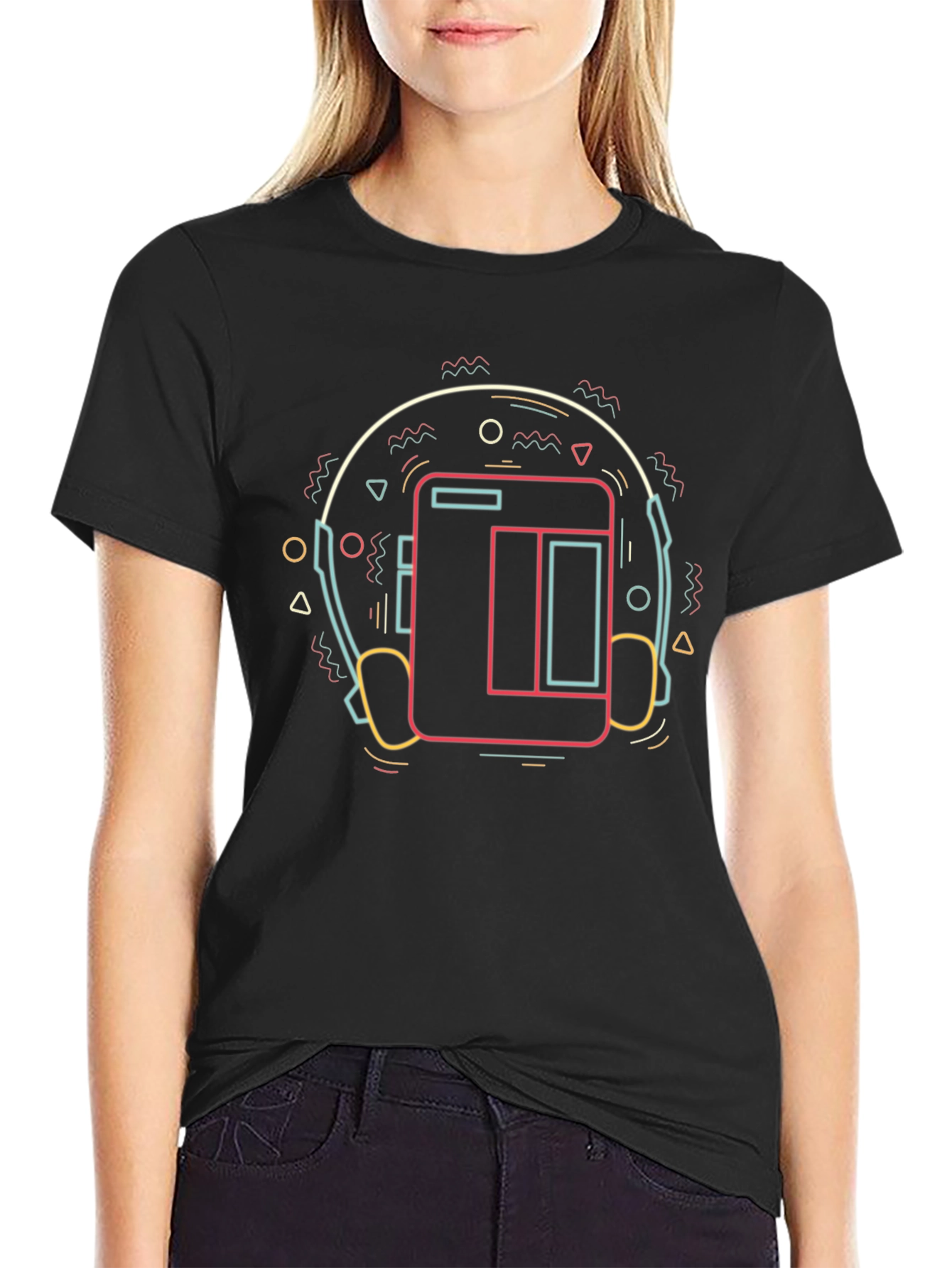 Retro Headphones Graphic T-Shirt