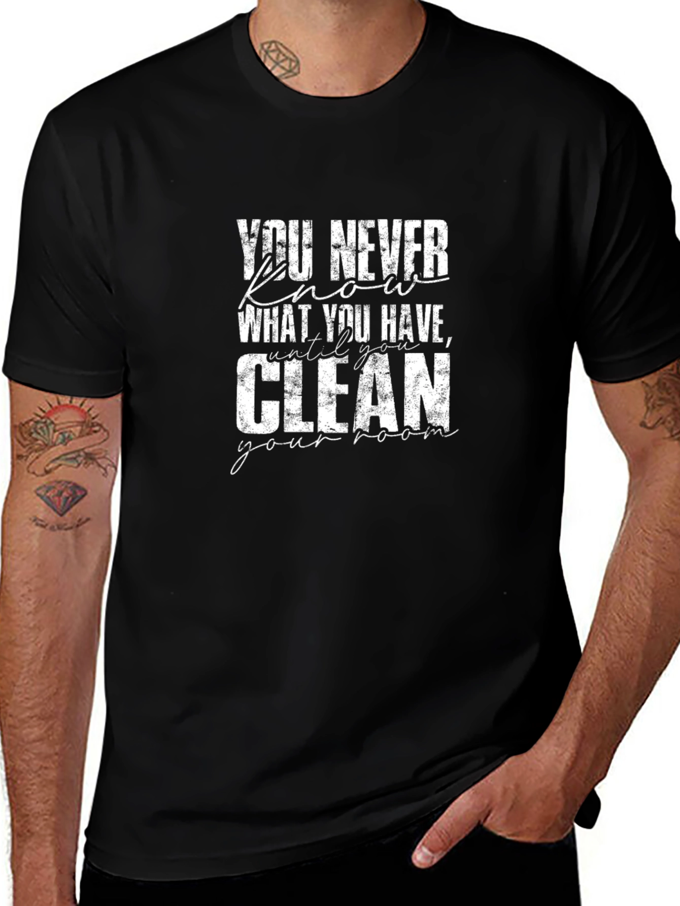 Clean Your Room Graphic Tee - Black