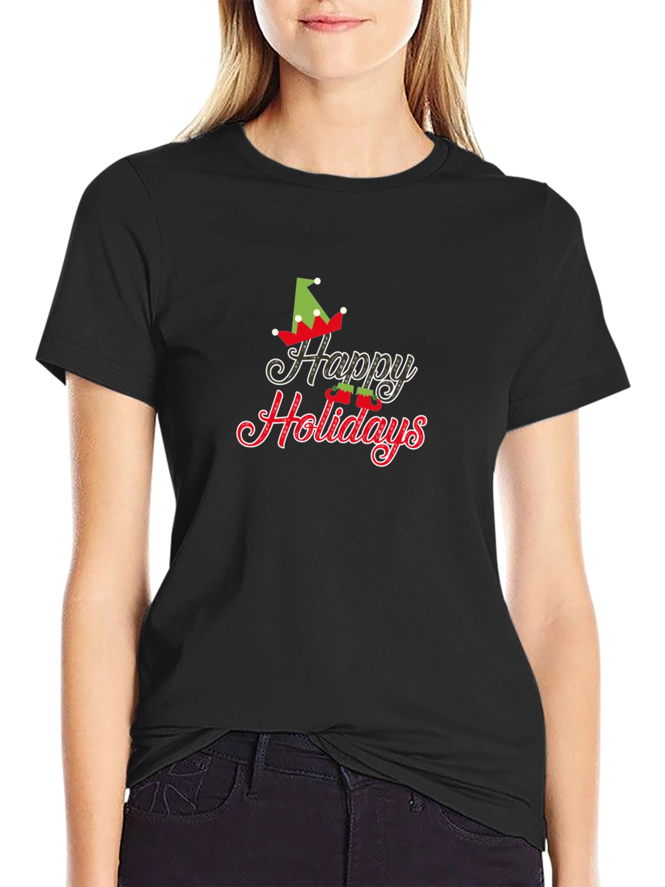 Happy Holidays Elf T-Shirt - Festive Fun!