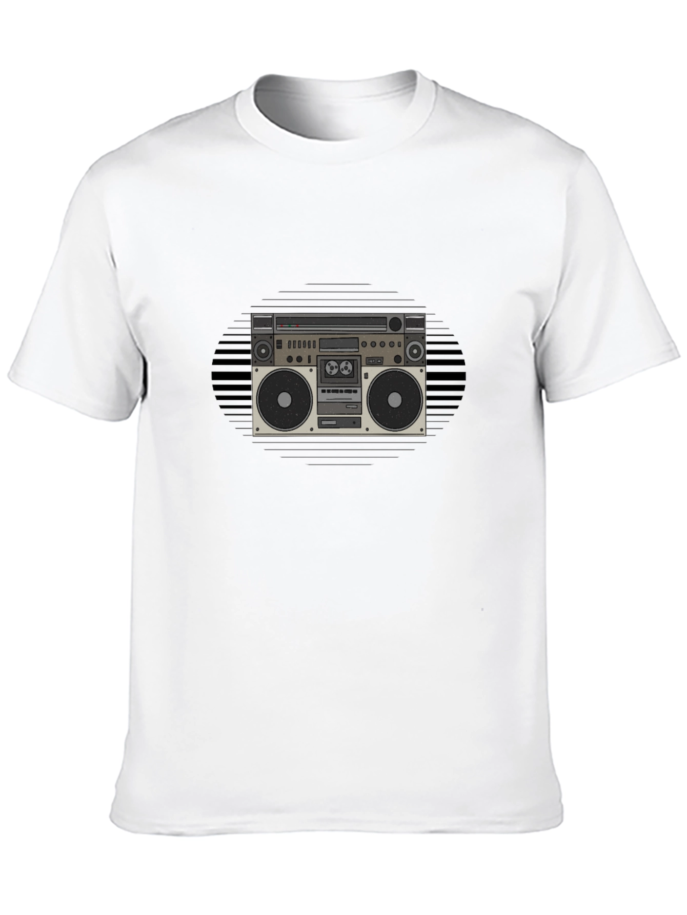 Retro Boombox Graphic Tee - Classic Style