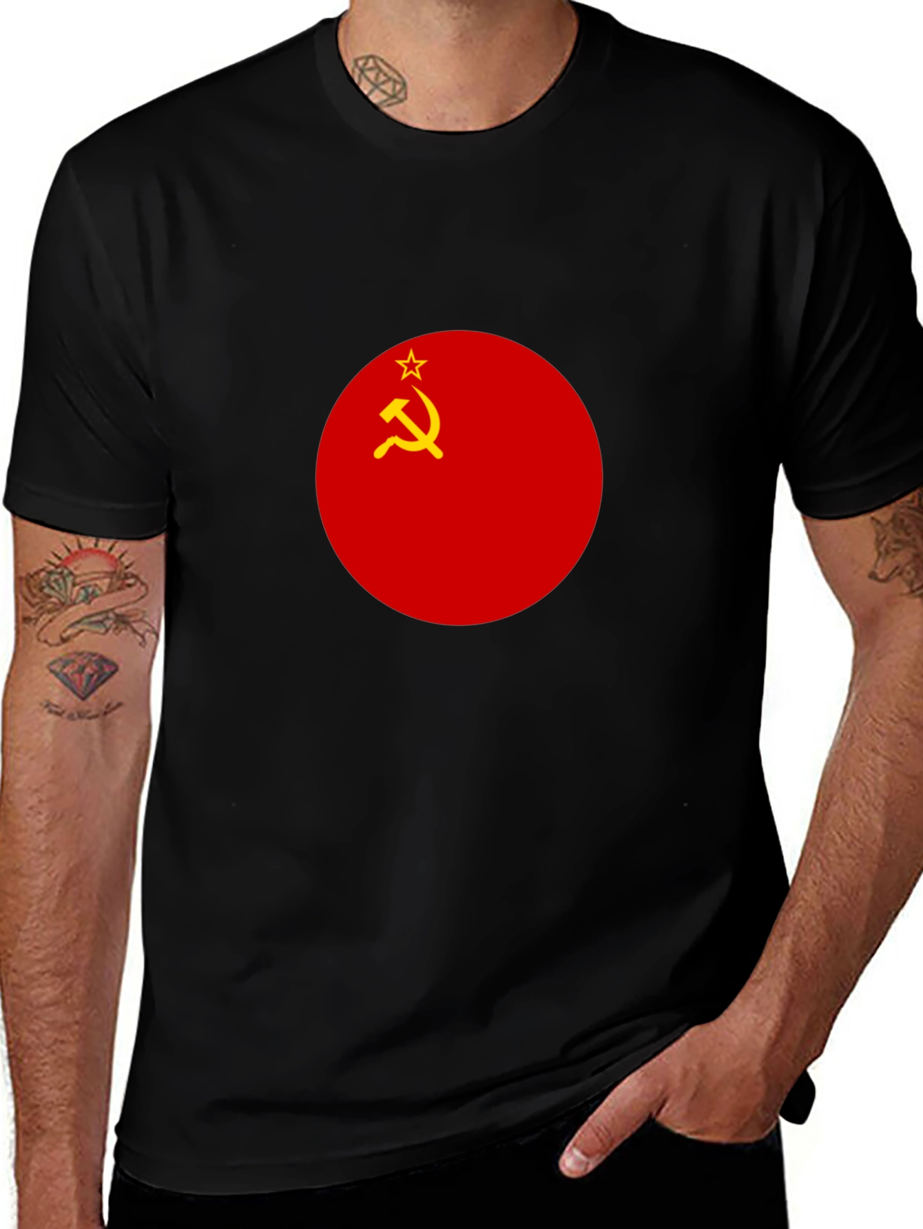 USSR Flag Graphic Tee - Retro Style