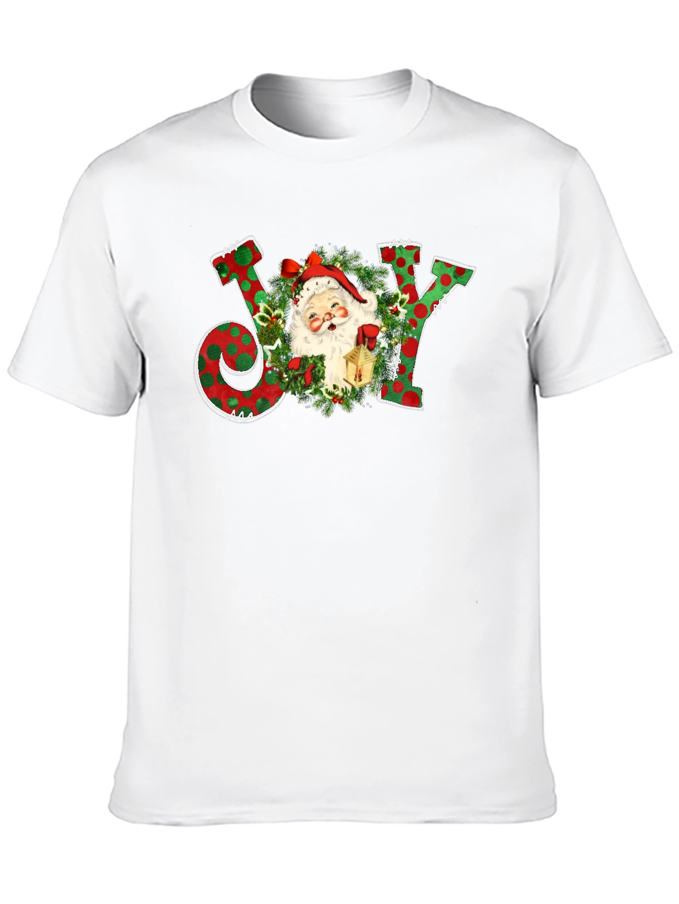Festive Holiday Joy Santa T-Shirt