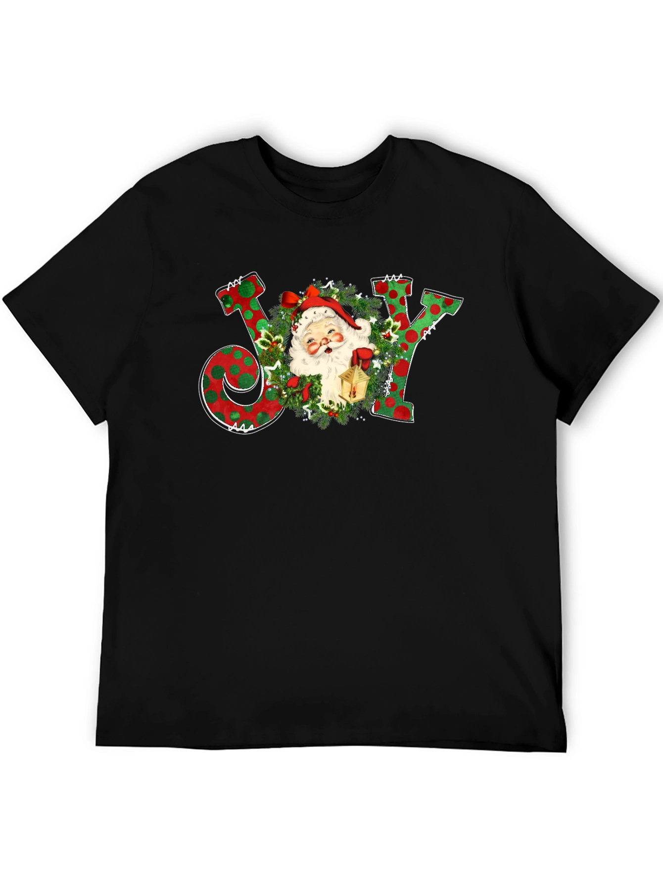 Festive Holiday Joy Santa T-Shirt