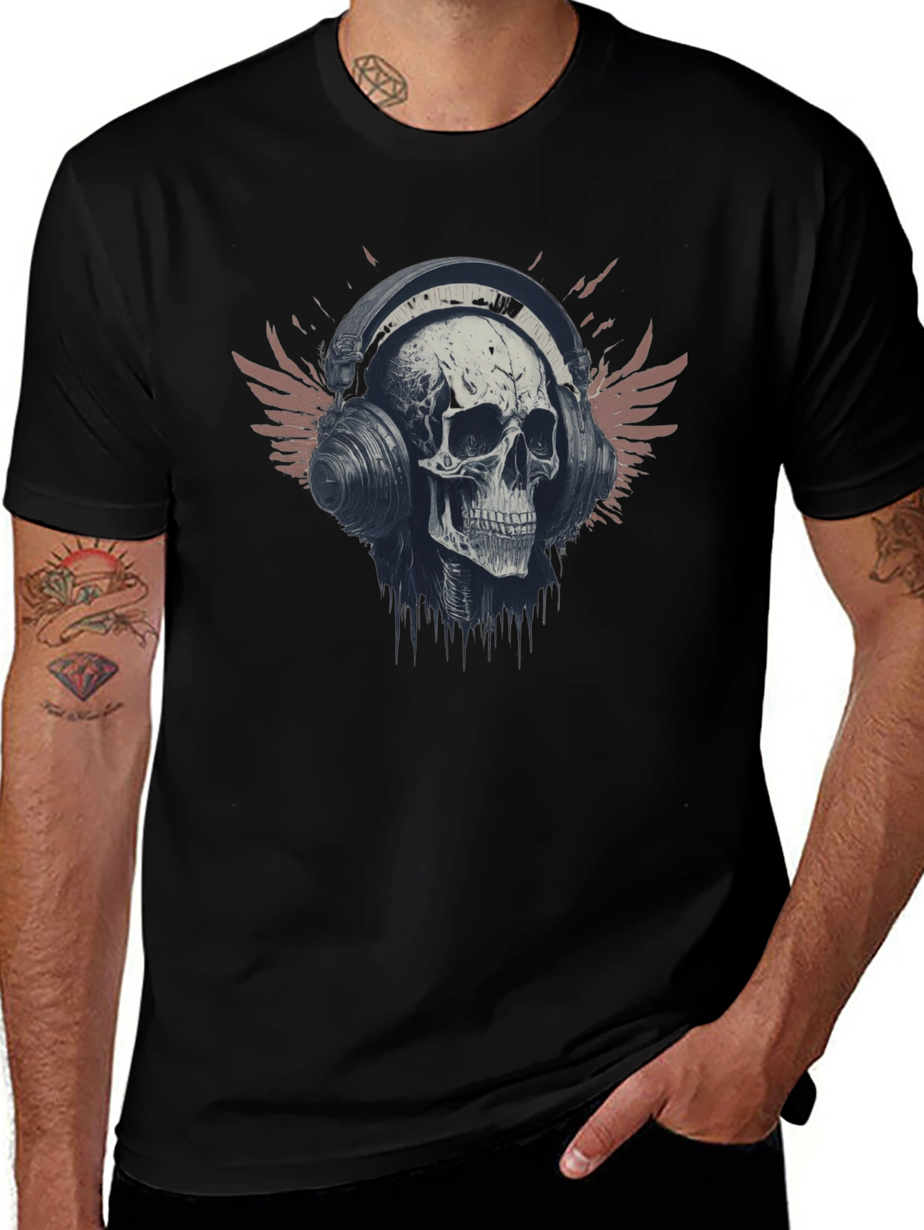 Skull & Headphones Graphic Tee
