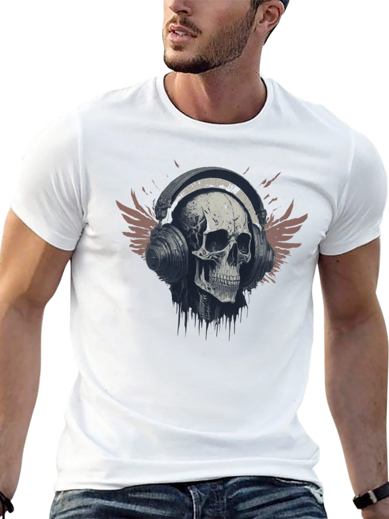 Skull & Headphones Graphic Tee
