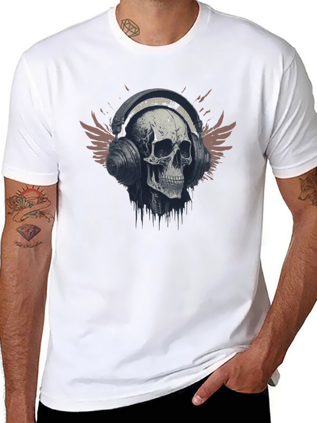 Skull & Headphones Graphic Tee