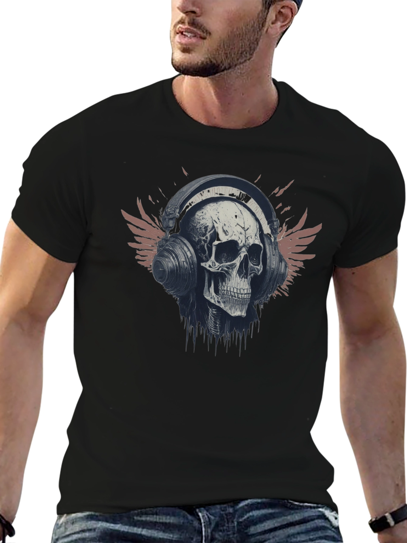 Skull & Headphones Graphic Tee