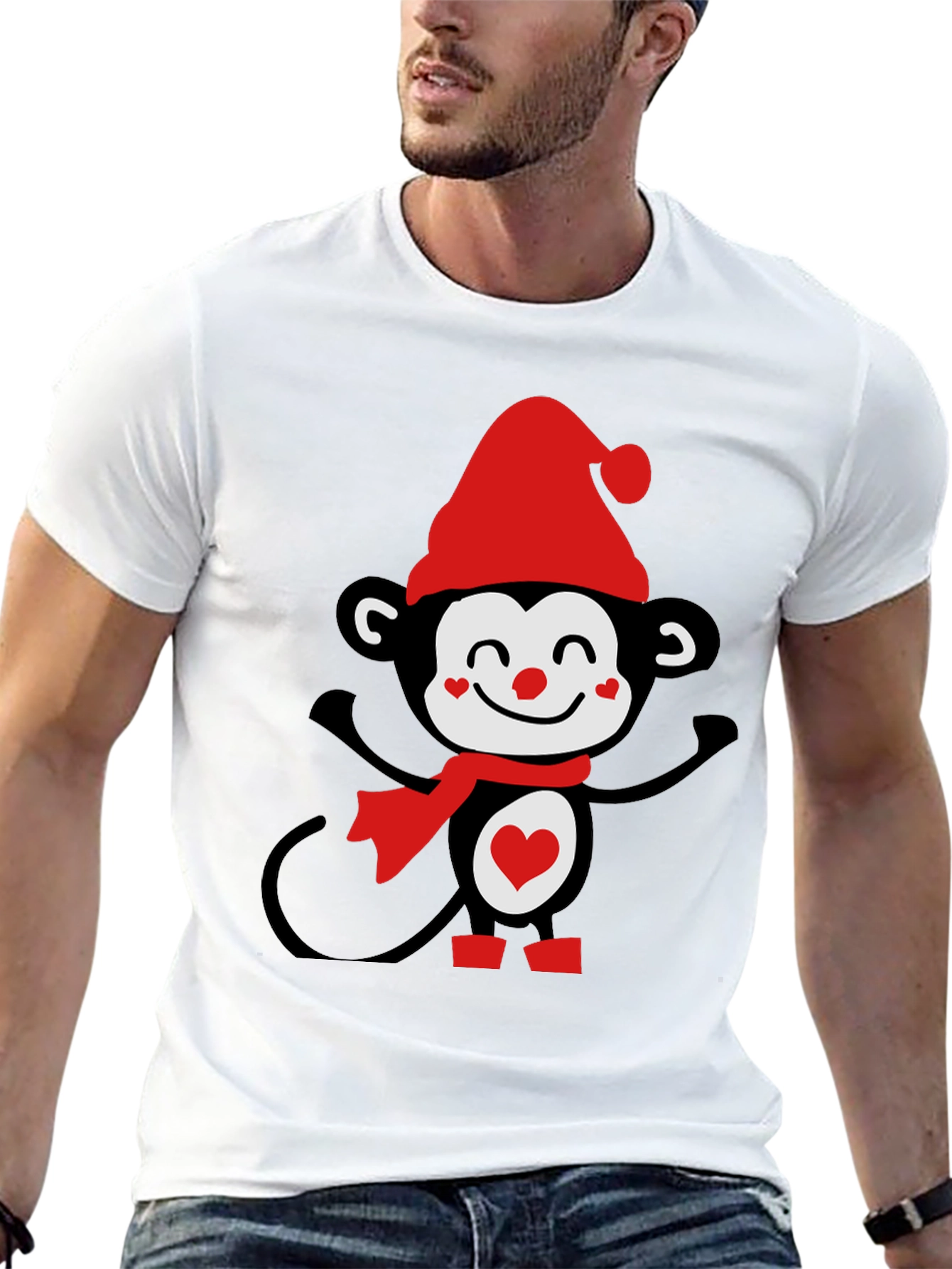 Festive Monkey Graphic Tee