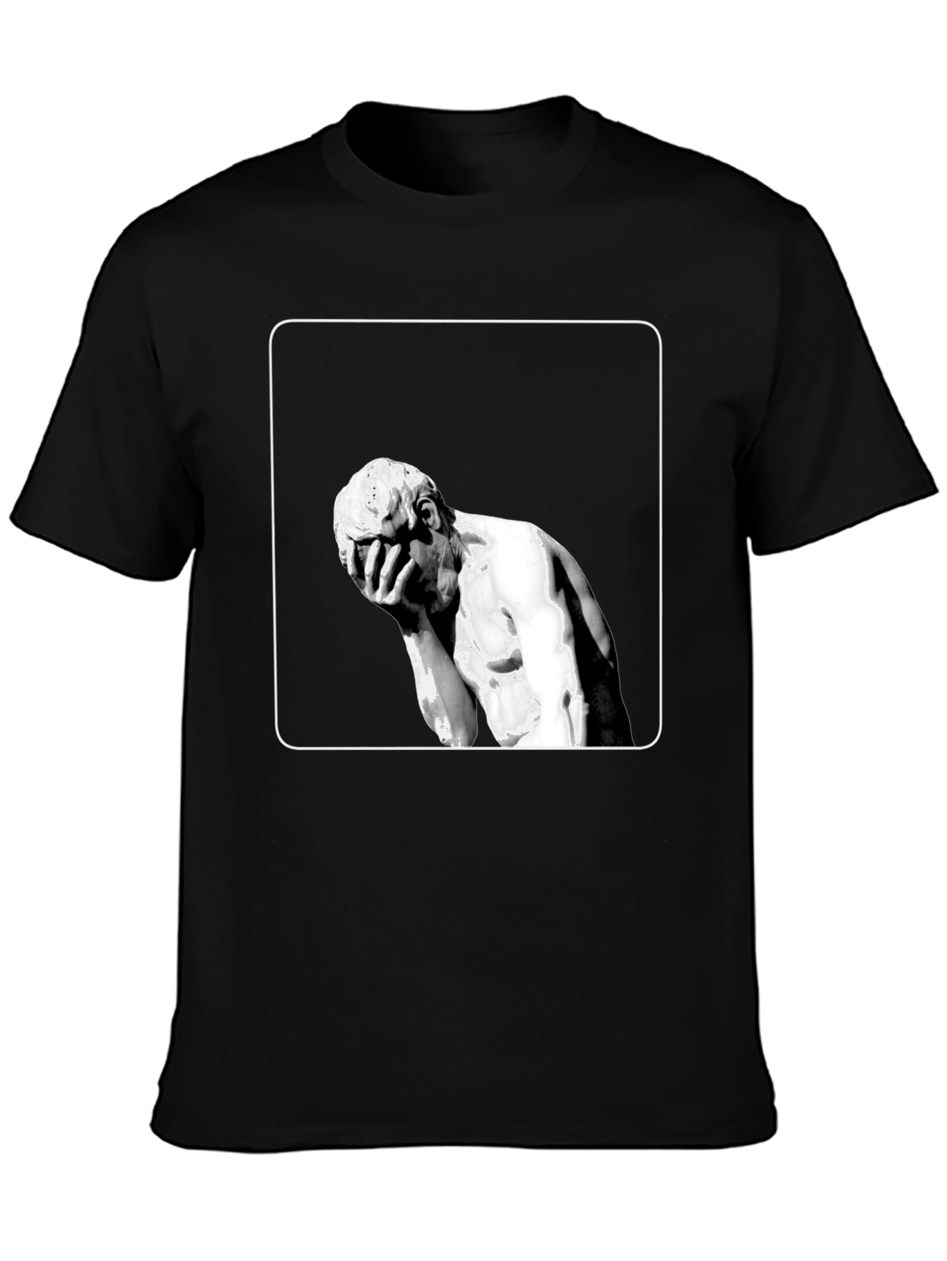 Modern Art Tee - Melancholy Statue Graphic