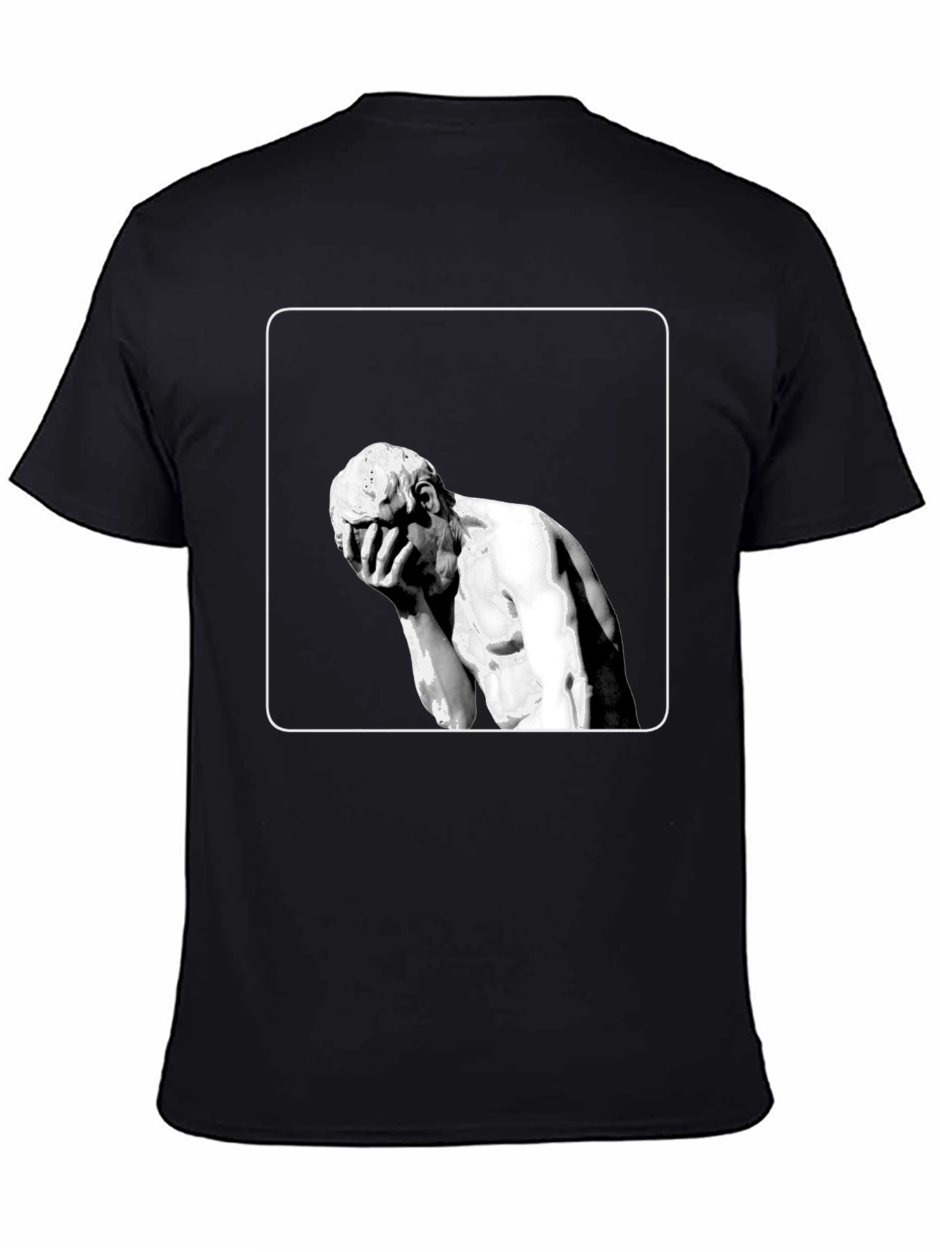 Modern Art Tee - Melancholy Statue Graphic