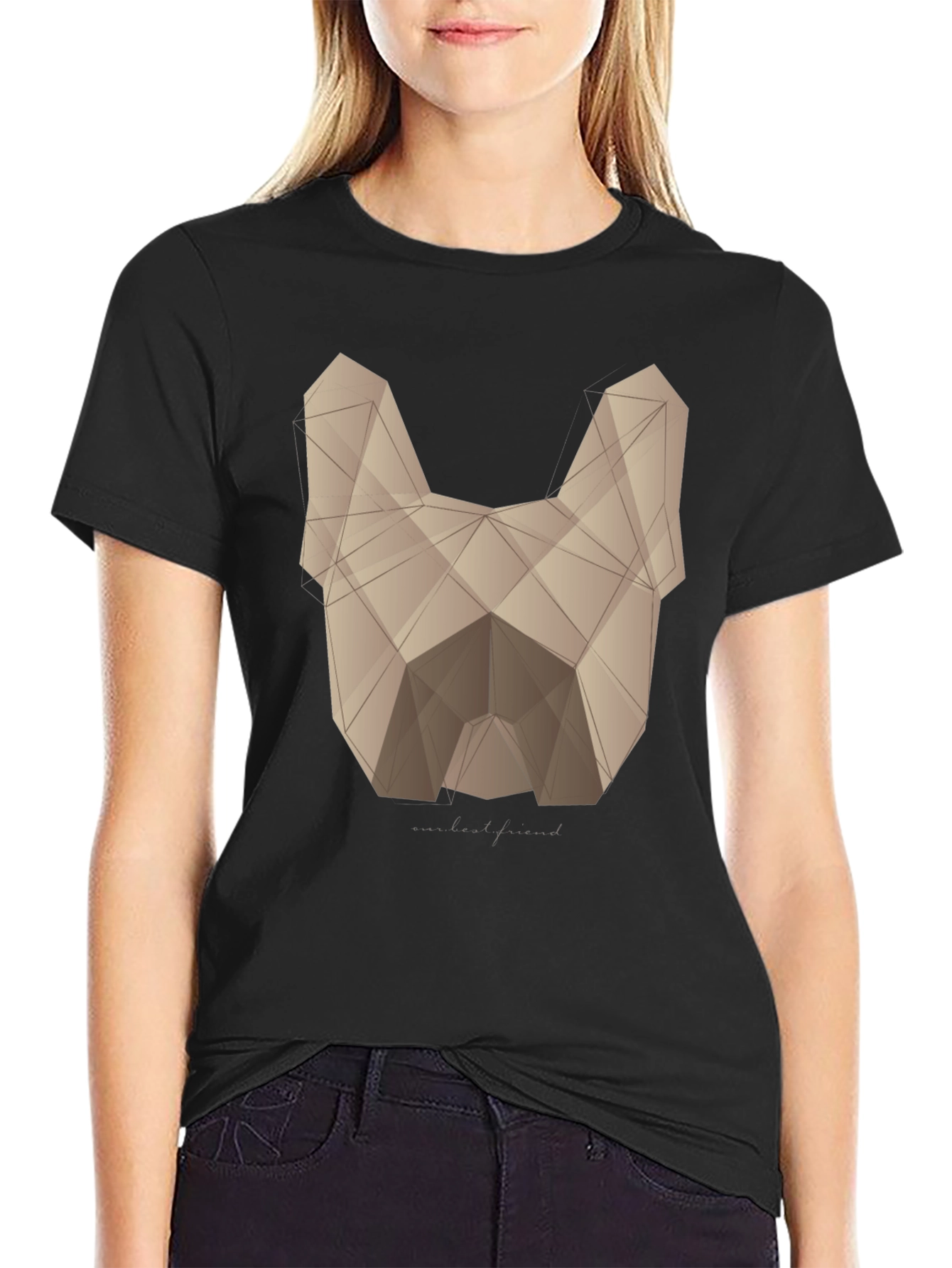 Geometric Dog Graphic T-Shirt - Modern Canine Art